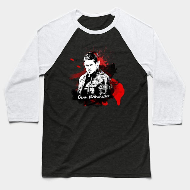 Dean Winchester - Darkness & Deliverance Baseball T-Shirt by SuperSamWallace